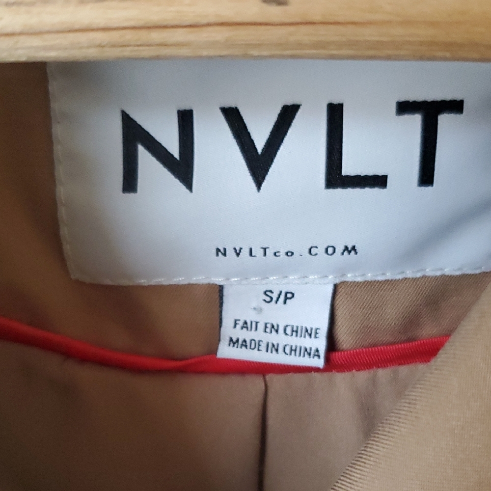 NVLT Women's Brown Waxed Cotton Trench Styke Jacket Lagenlook SZ S - Picture 2 of 16